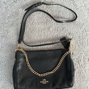 Coach Black Crossbody Bag with Gold Chain